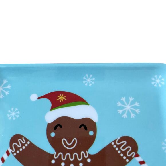 Sugarplum Dreams CHRISTMAS GINGERBREAD Appetizer Plate 5.75in Melamine Set 4 NEW - Picture 9 of 12